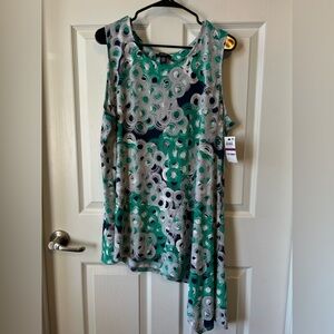Alfani Green and Gray Sleeveless Top